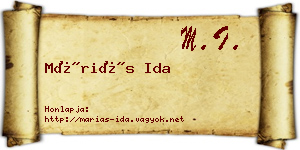 Máriás Ida névjegykártya