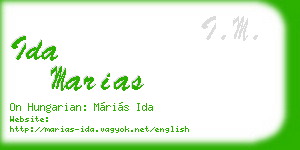 ida marias business card