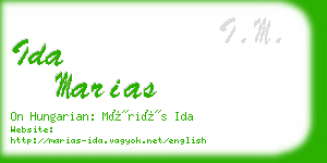 ida marias business card